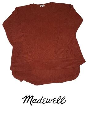 GUC- Women’s- Madewell- Sz L- Rust Scoopneck Knit Crew Sweater